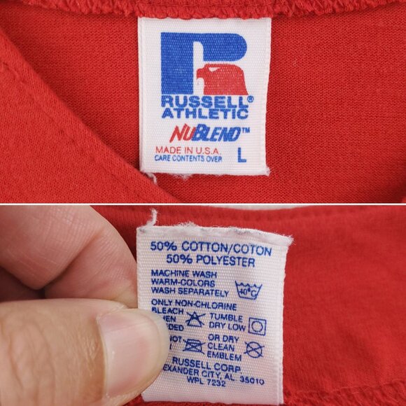 Cincinnati Reds Vintage Baseball Jersey Russell Athletic NuBlend USA Large - Picture 4 of 14
